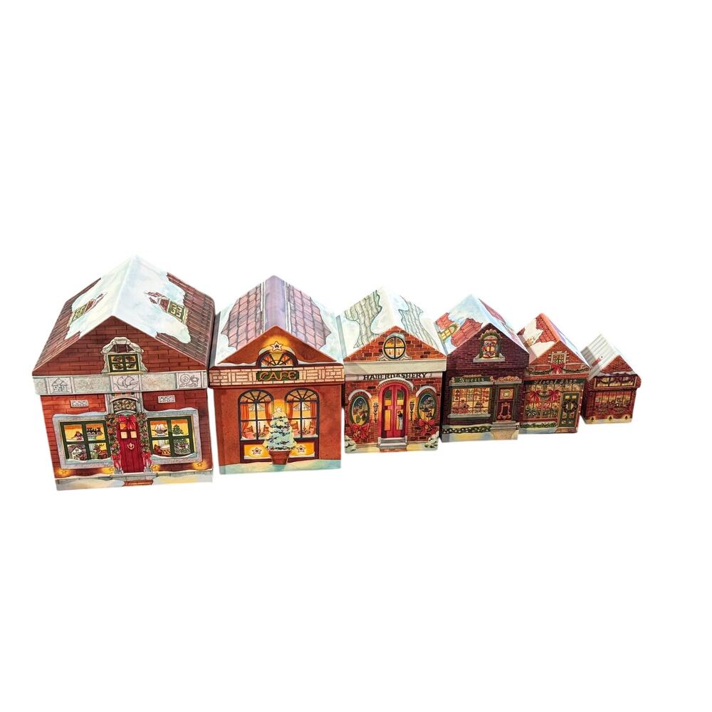 St. Nicks Village Limited Edition Set of 6 Nesting Boxes Barrington Studios Ltd